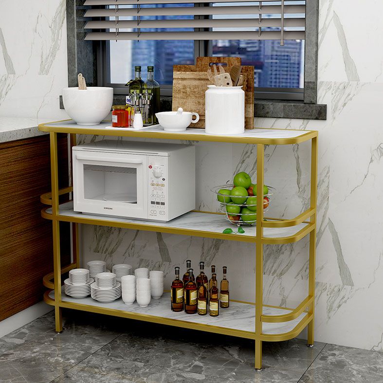 Modern Simple Kitchen Island Table Dining Room Stationary Prep Table