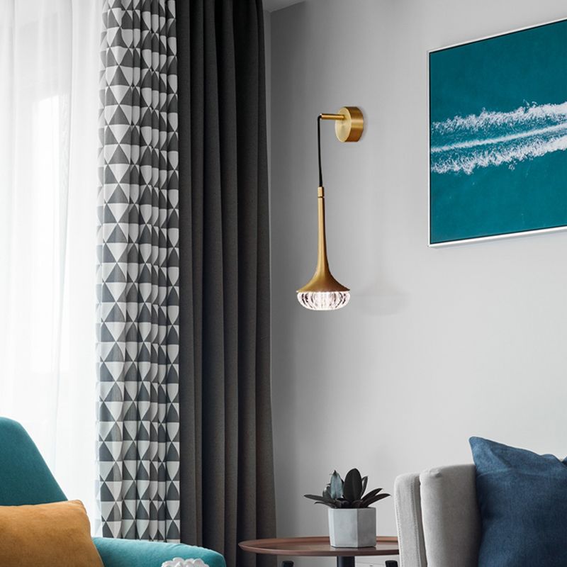 Crystal Sconce Light Fixture Postmodern Indoor Wall Lamp for Living Room Bedroom