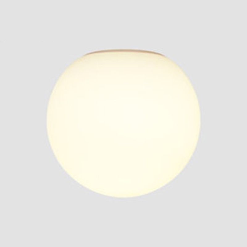 Glass Ball Wall Mount Light Fixture Simple 1 Light Wall Lamps in White