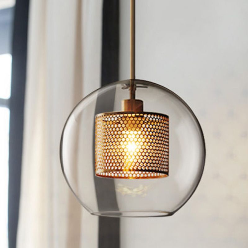 Glass Hanging Pendant Light Minimalist Dining Room Ceiling Hanging Light