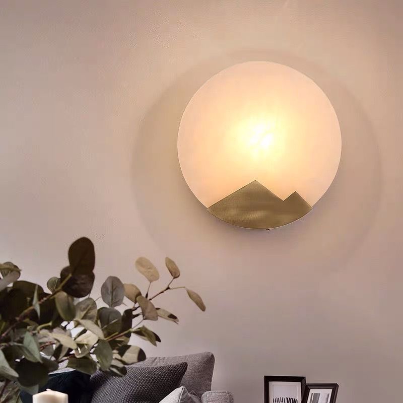 Kreiswandhalterung Leuchte Einfachheit Stein Schlafzimmer Wandhalterung Licht in Gold