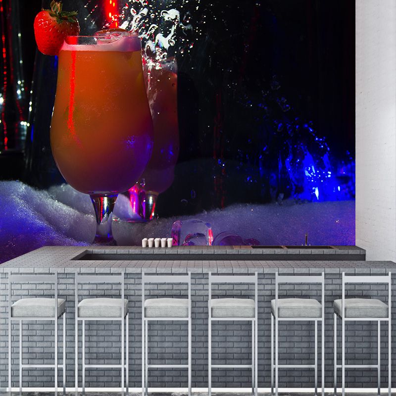 Commercial Bar Wall Covering Mural Moisture Resistant, Personalized Size