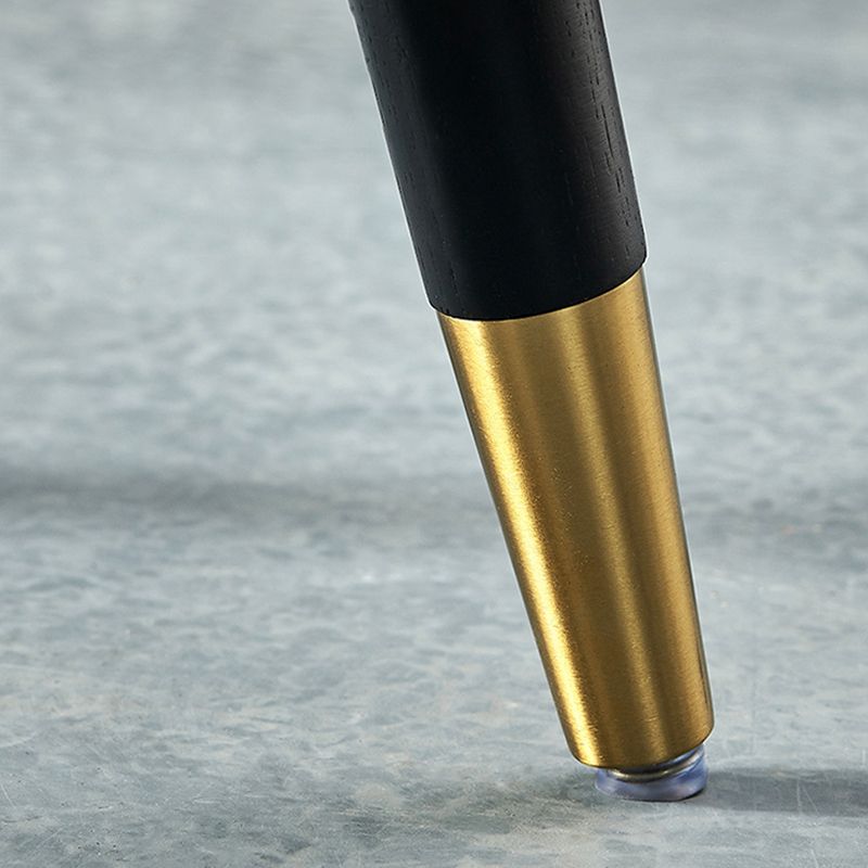 Glam Kitchen Dining Chairs Upholstered Side Chairs with Wood Legs