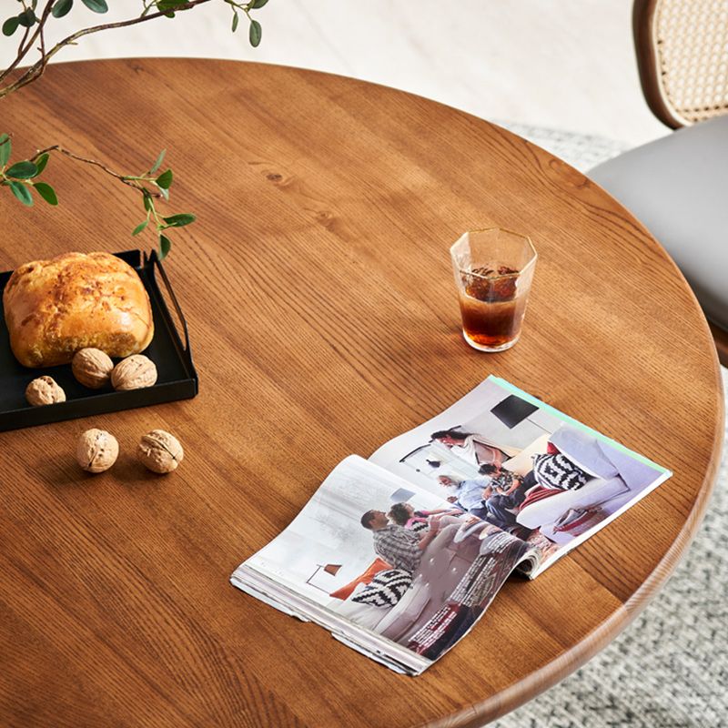 Solid Wood Dining Set 1/2/5 Pcs Round Rattan Dining Table and Chairs