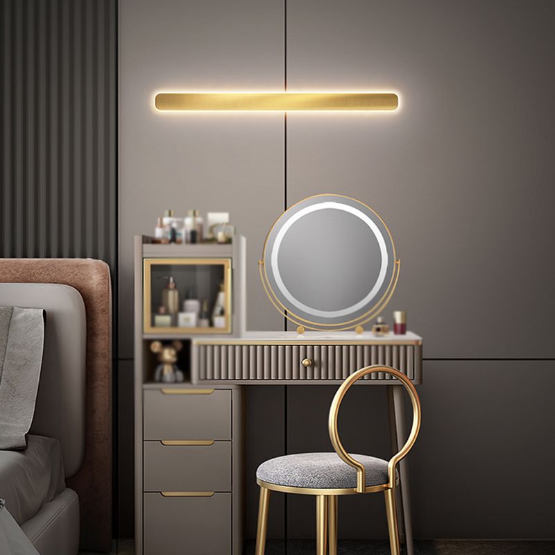 Modern Metal Wall Sconce LED Linear Shape Vanity Lamp with Acrylic Shade for Bathroom