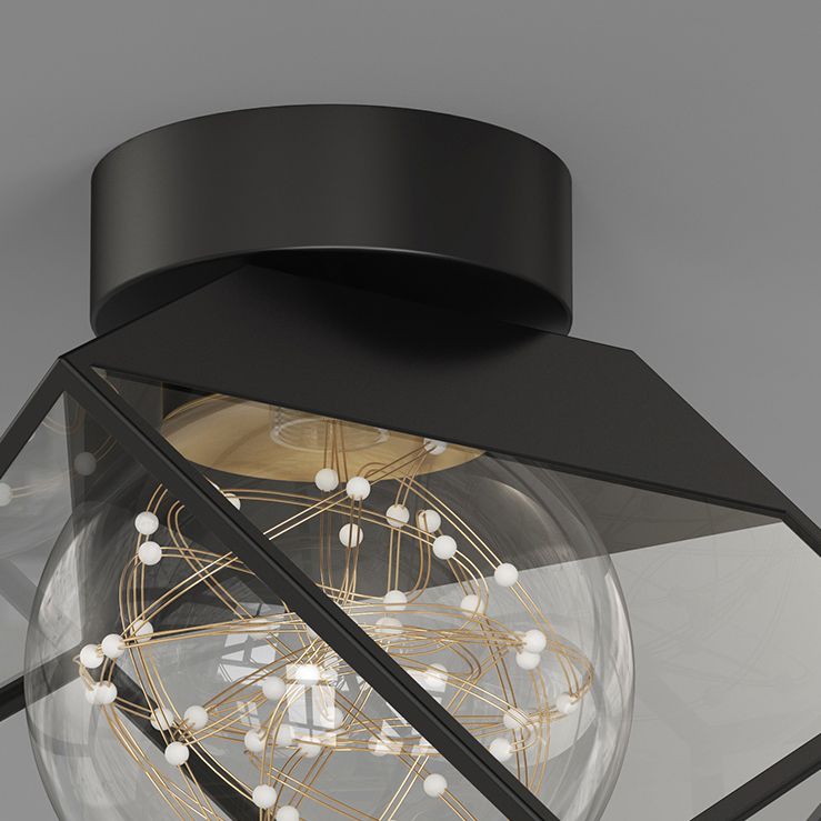 Ball Shape LED Ceiling Lamp Modern Iron 1 Light Flush Mount for Aisle Balcony