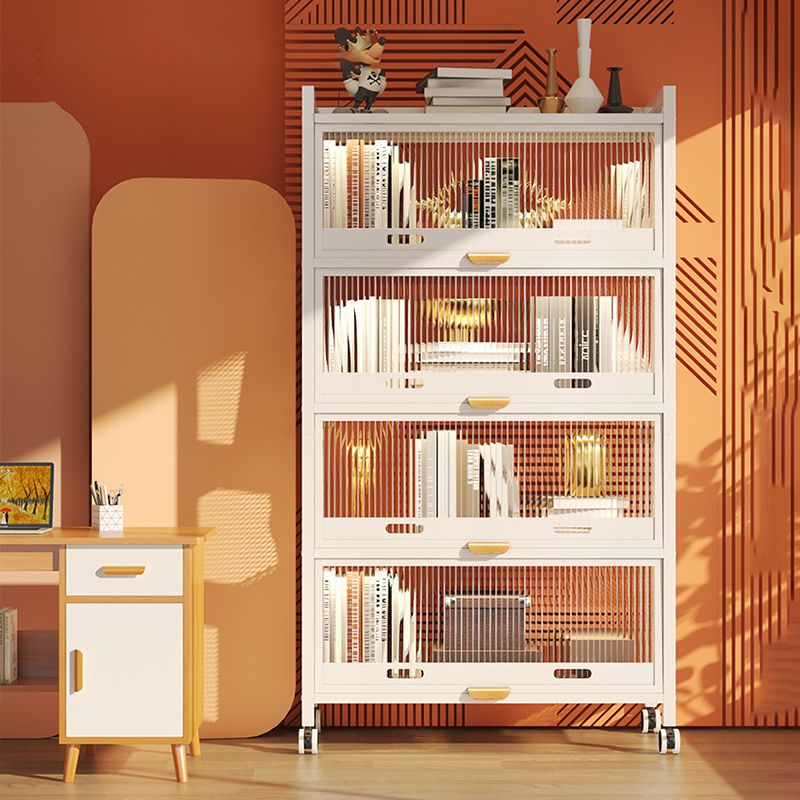 12.6" W Matte Finish Bookshelf for Living Room, Steel Standard Shelf Bookcase