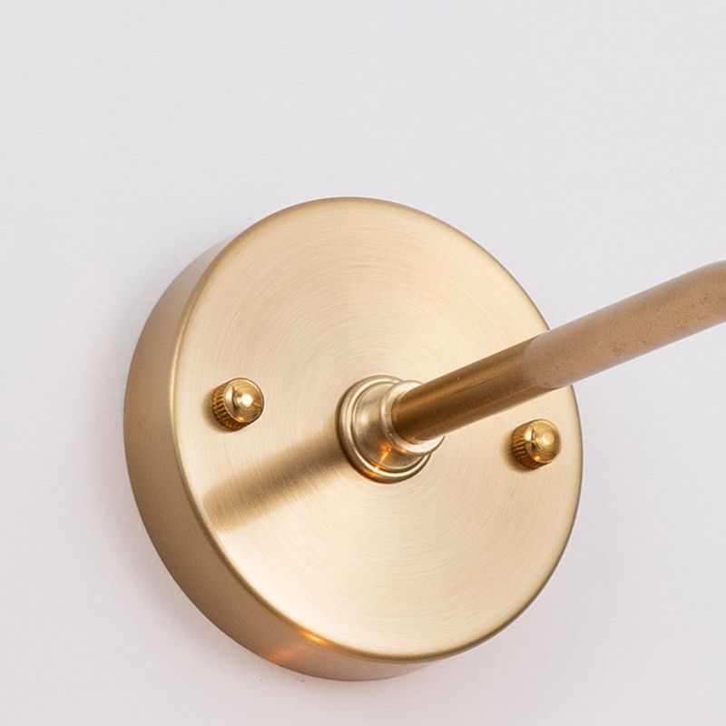 Gold Modern Metal Wall Sconce Geometric Shape Sconce Lights with Glass Shade