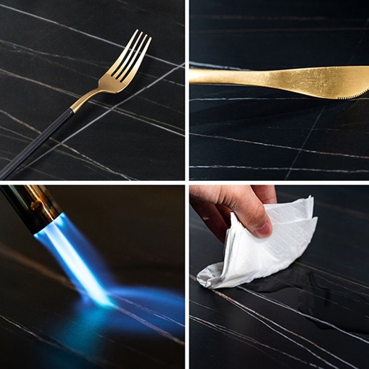 Mesa de comedor contemporánea Mesa de piedra sinterizada con base de trineo para cenar
