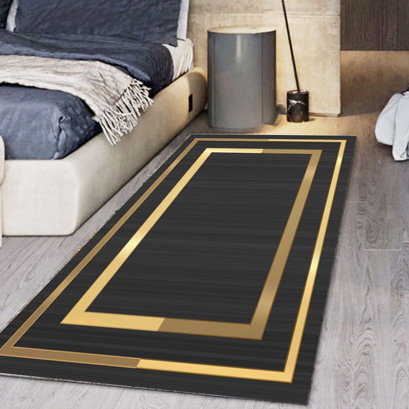 Blauwe woonkamer vloerkleed geometrisch patroon polyester gebied tapijt vlek resistent tapijt