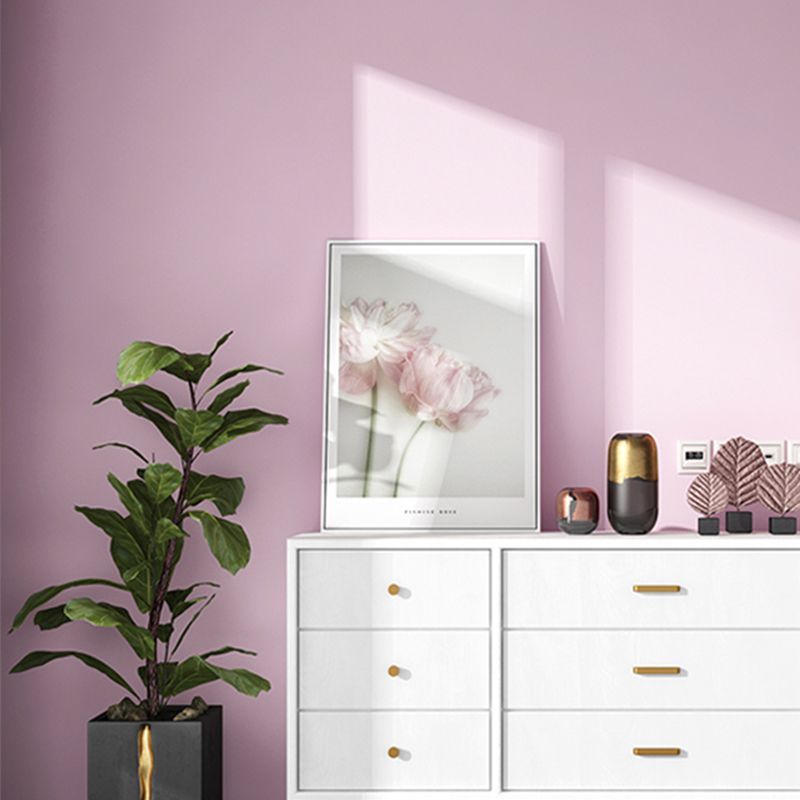 Solid-Colored Wallpaper Roll Contemporary Self-Adhesive Bedroom Wall Decor, 19.4-sq ft