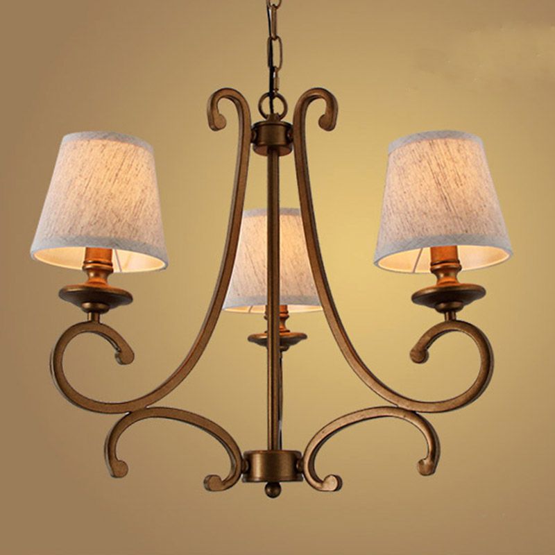 Tessuto lampadario a sospensione a sospensione a sospensione a sospensione di 3/6 luci con braccio piumino con braccio piumino