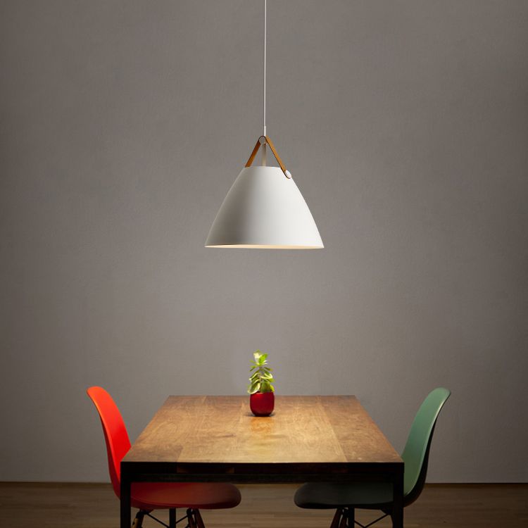 Macron Metal Hanging Light Nordic Style Pendant Light Cone Shape Hanging Light for Coffee Shop