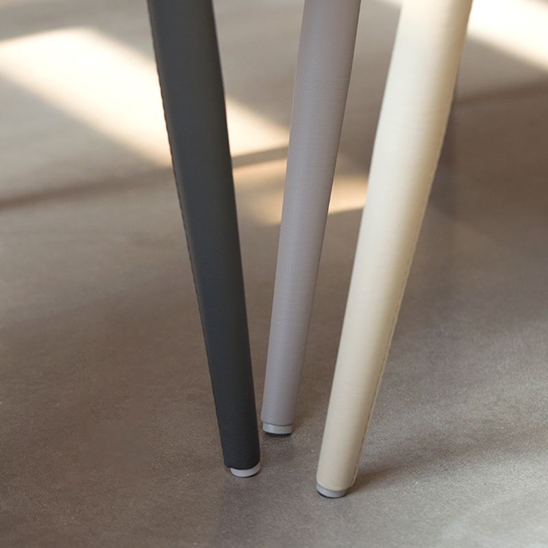 Silla lateral de cuero estilo diseñador, acabado mate, silla de comedor con respaldo (juego de 4)