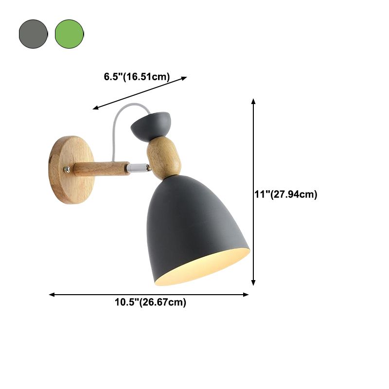 1-Light Geometric Wall Light Fixtures Modern Style Metal Wall Mount Lamp