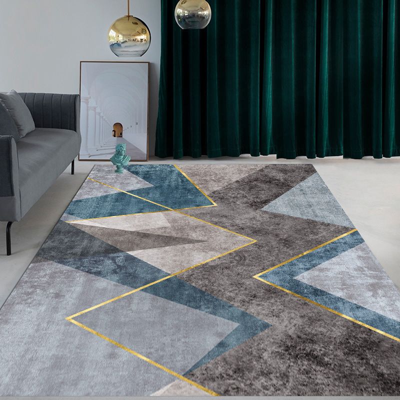 Leichtes Luxusmuster Teppich Polyester Teppichwaschbar Teppich für Wohnzimmer