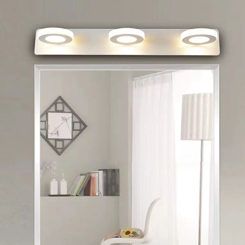 Postmodern Metal tocador Ligero blanco Multi luces LED Mirror Light para baño