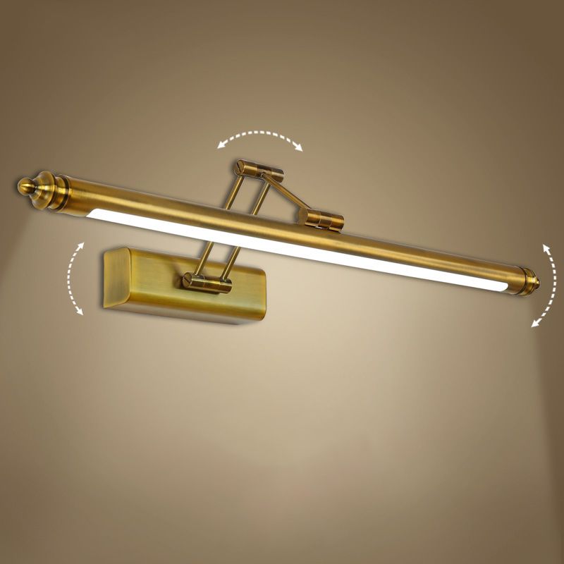 Moderne beknopte LED-lineaire wandkandelstok roestvrijstalen verstelbare wandlamp met plastic schaduw