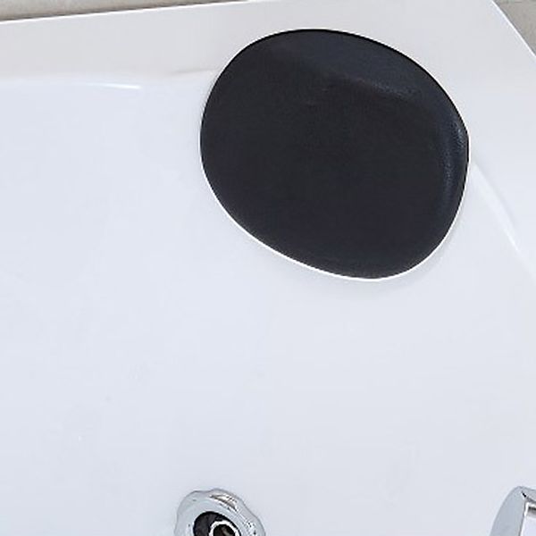 Modern Corner Bathtub Acrylic Soaking White Back to Wall Bathtub