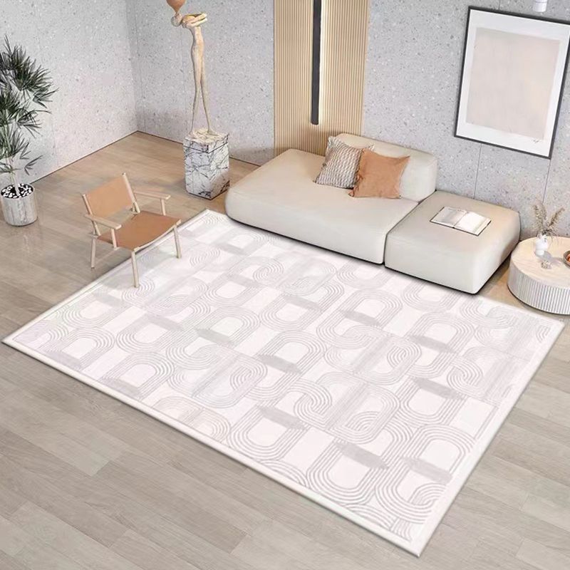 Calming Mixed Spinning Abstract Print Living Room Non-Slip Backing Rectangle Rug