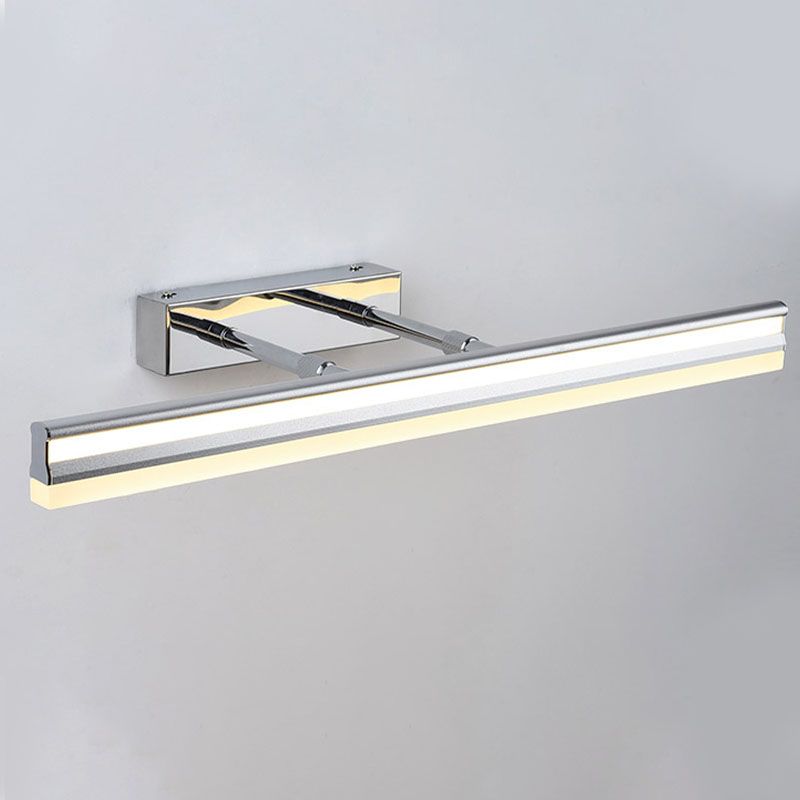 Modern Style Linear Shade Wall Lighting Metal 1 Light Mirror Sconce Lamp