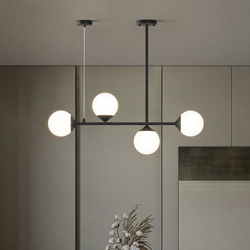 Salle de salle à manger en forme de balle PENSANT OPALINE VERRE MINIMALISTE MINCILAGE LUMIÈRE