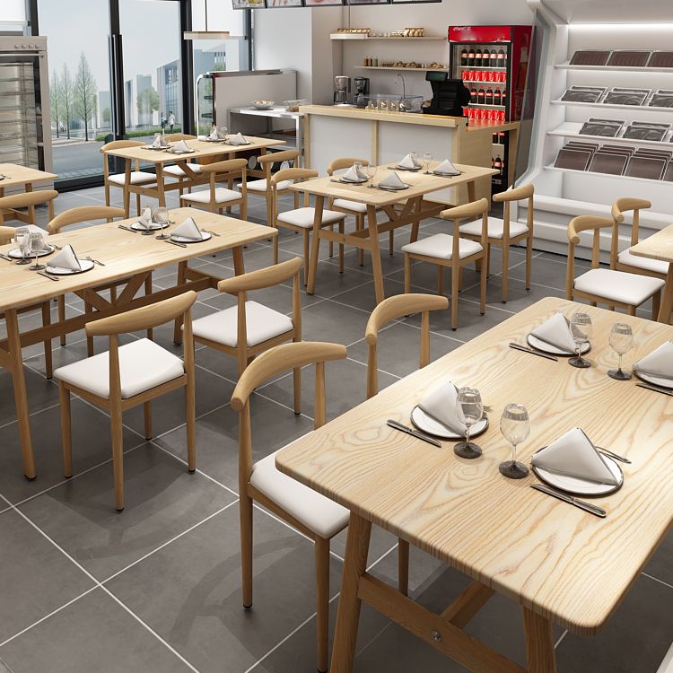 Contemporary Style Metal Chair Set Kitchen Dining Open Back Side Chairs