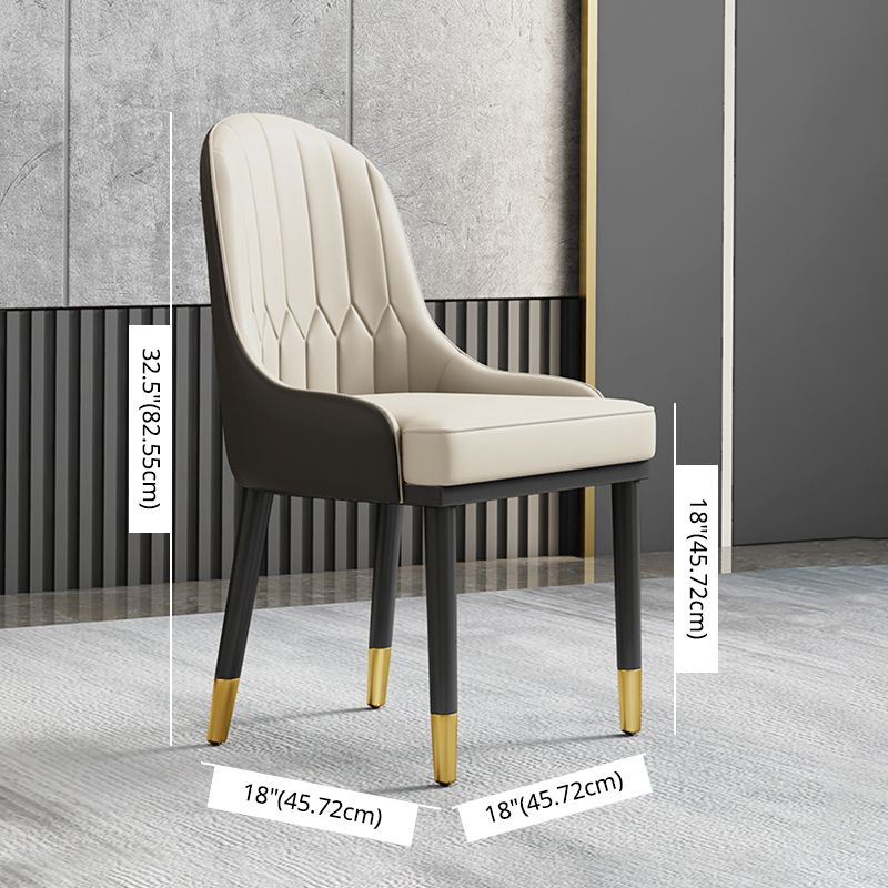 Minimalist Style Sintered Stone Dining Set with Traditional Height Table and 4 Black Legs Base