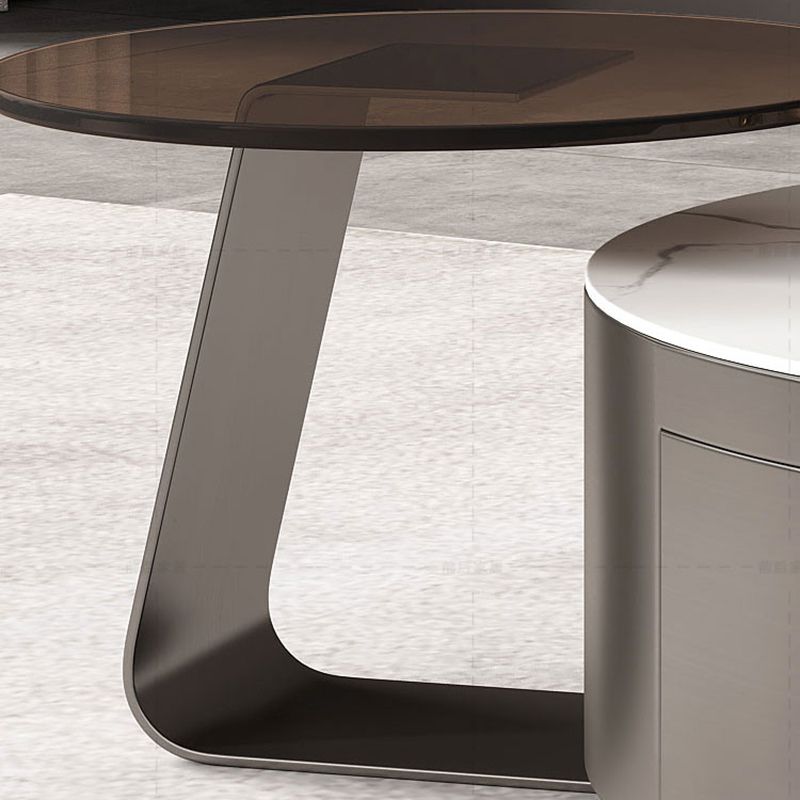 Stone Media Console Glam Media Console TV Stand with Drawers