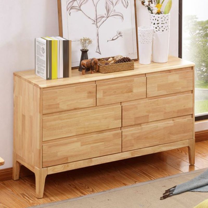 Contemporary 16" W Rubber Wood Storage Chest Bedroom Chest with Drawers