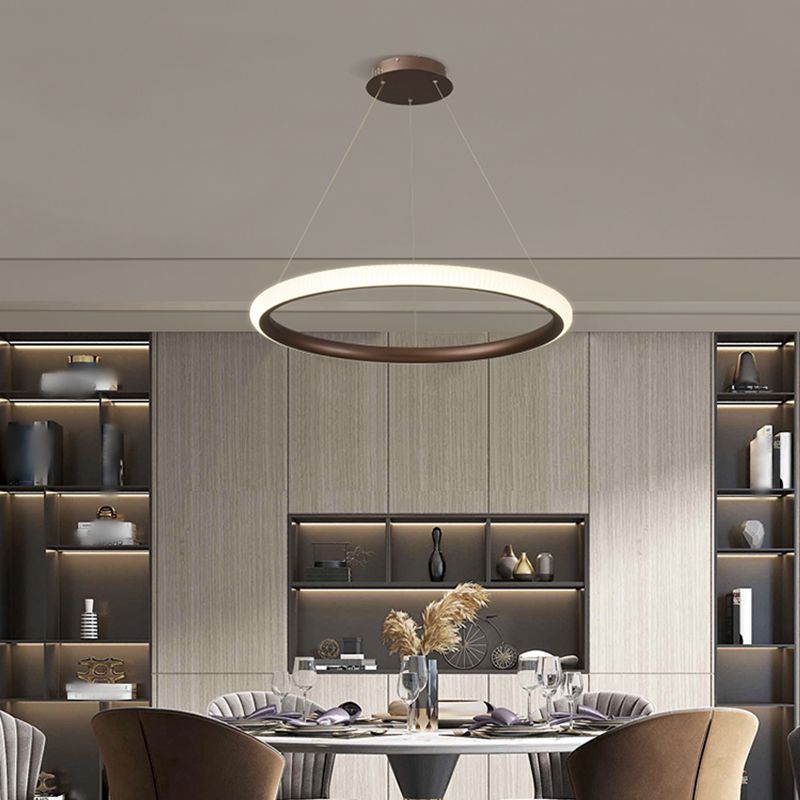 Twisted Shade Metal Chandelier Light Modern 1-Light Chandelier Lighting Fixture