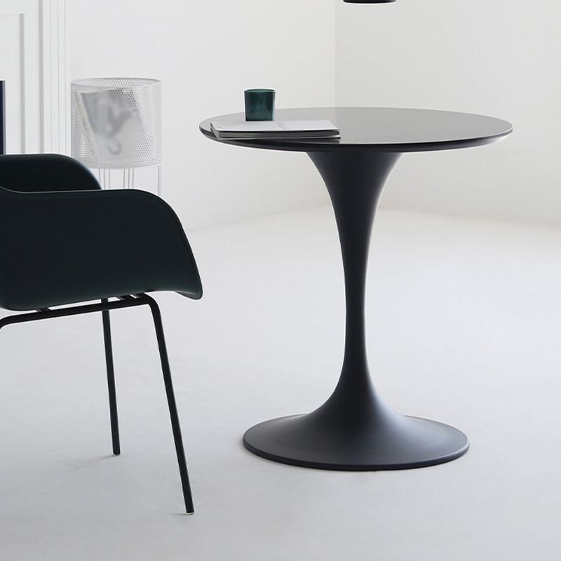 Living Room Round Top Dining Table Contemporary Dining Table with Metal Base