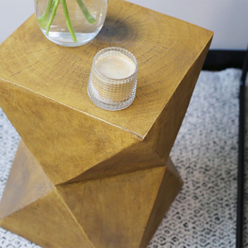 17.5 Tall Block Side Table Modernistic Metal Side End Snack Table