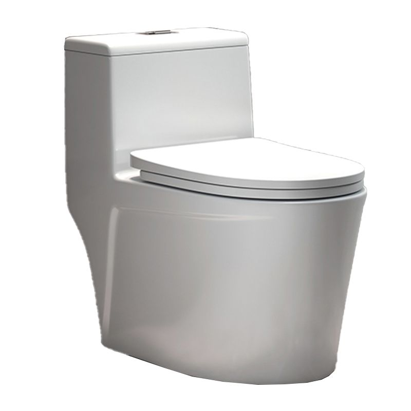 Traditional Floor Mount Toilet White Seat Included Toilet Bowl for Bathroom