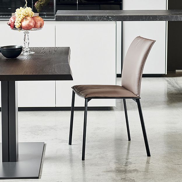 Contemporary Upholstered Dining Chairs Kitchen Dining Chair in White