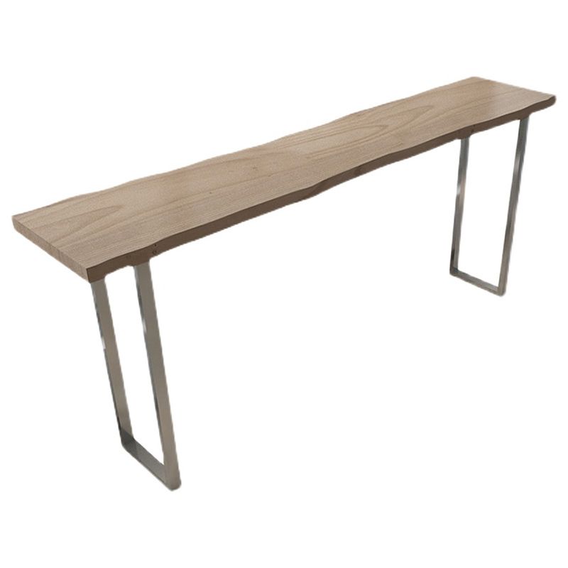 Modern Rectangle Pub Table Set 1/5 Pieces Wooden Counter Table with Backless Stools