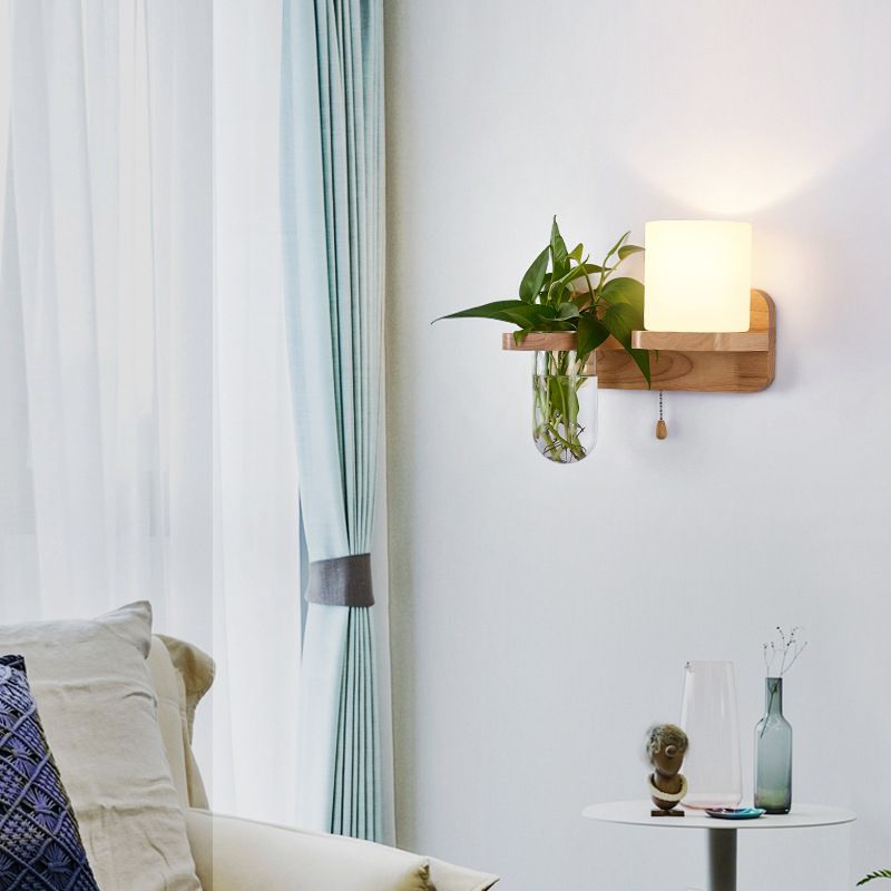 Simplicidad de la pared de la cadena geométrica Simplicidad de vidrio blanco Corredor Single Corridor Luz montada en madera