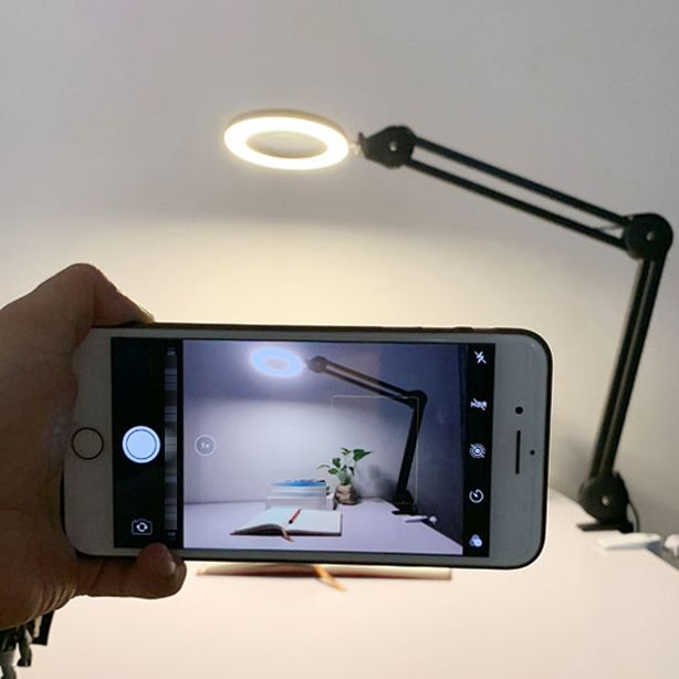 Circle Night Table Lamp Modern Style Metal One Light Nightstand Lamp