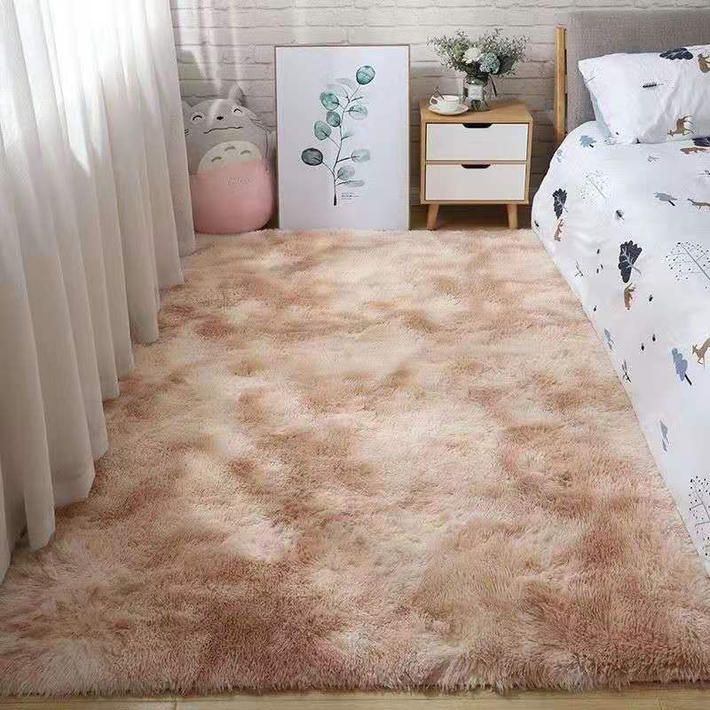 Multi-Color Modern Shag Area Rug Comfort Casual Rectangle Carpet Polyester Anti-Slip Backing Indoor Carpet for Home Decor