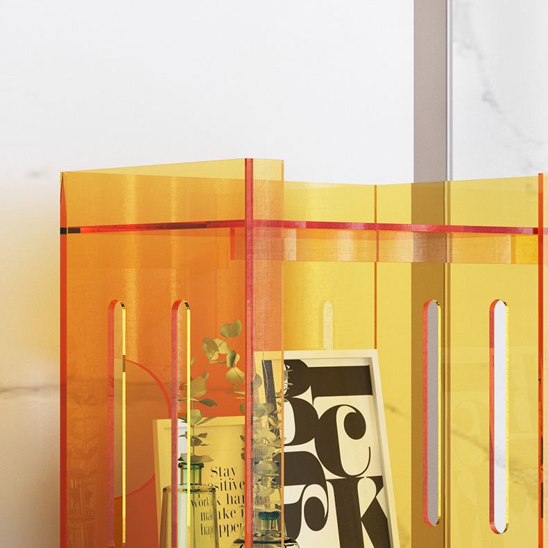 Modern Style Closed Back Bookcase Acrylic Standard Bookshelf