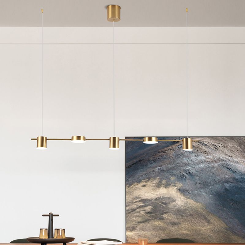 Lámparas modernas de restaurantes LED de restaurante múltiple de cilindro con sombra acrílica