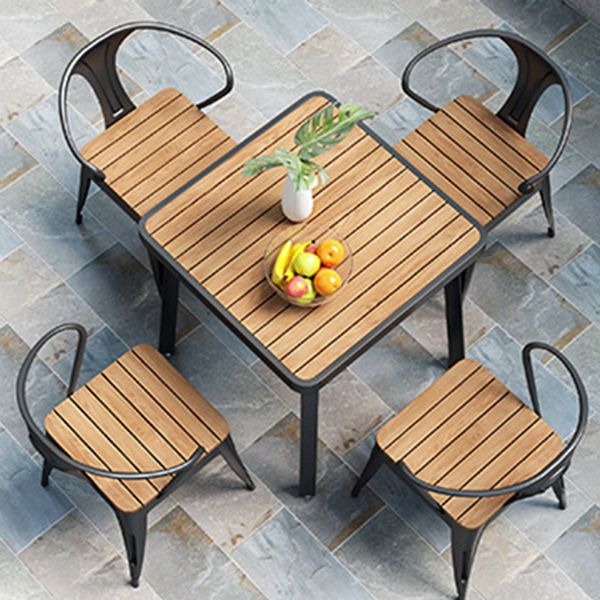 Industrial Dining Table Reclaimed Wood 4 Legs Dining Table without Chair