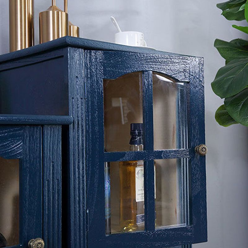 Wood Accent Cabinet with 1 Door 11.81" Wide Rectangle Side Cabinet