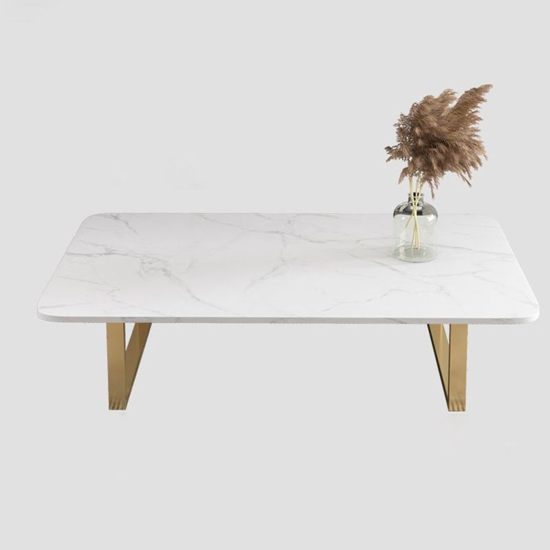 Glam Frame Coffee Table Rectangle Slate Top Coffee Cocktail Table