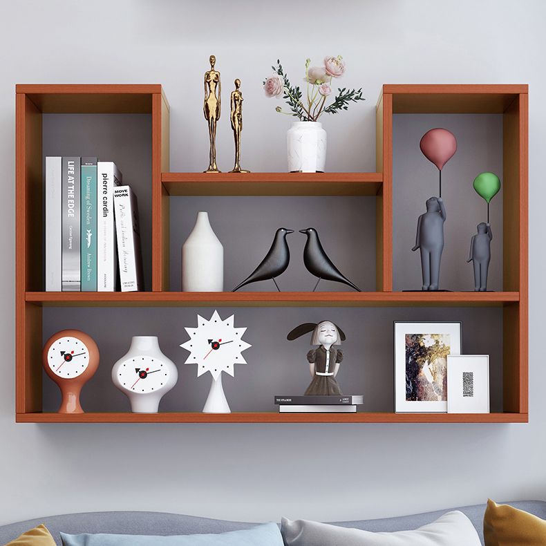 Wall Mounted Bookshelf Scandinavian Style Bookcase for Home Study Room