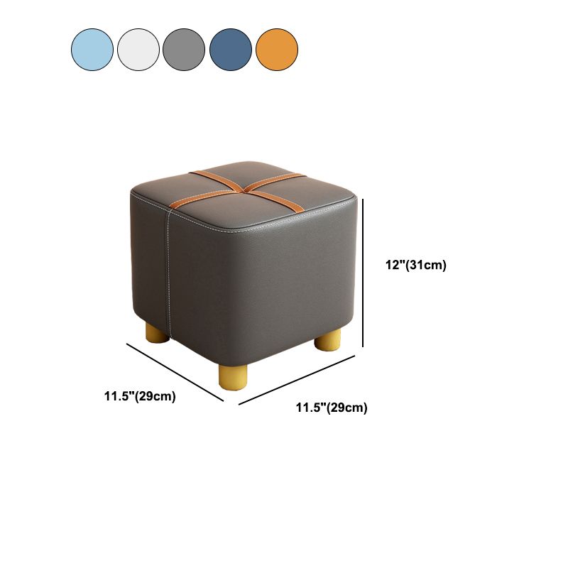 Contemporary Plain Pouf Ottoman Plain Tufted Square Water Resistant Pouf Chair