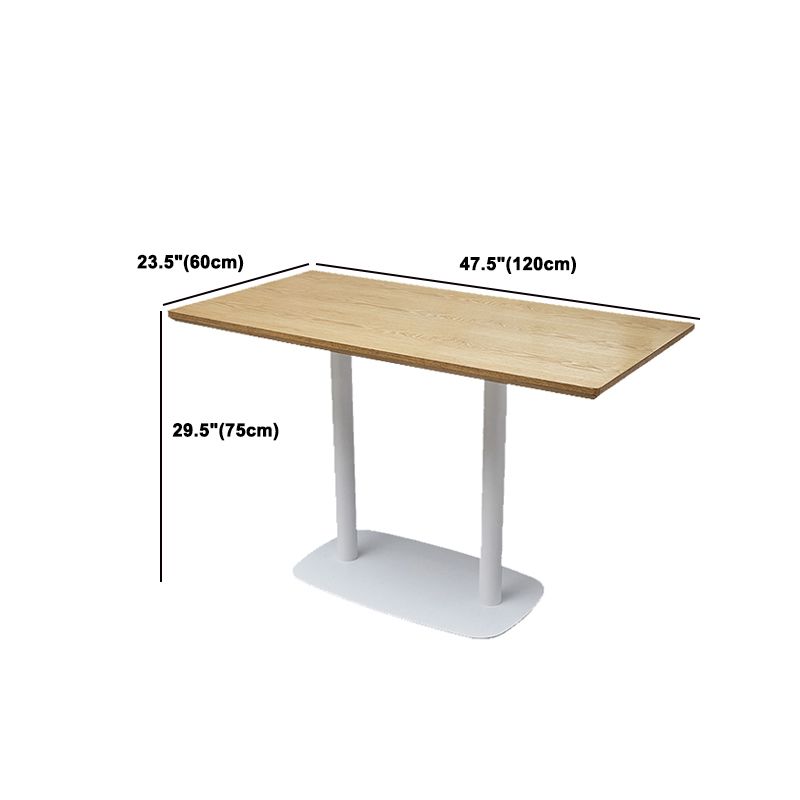 Modern Coffee Shop Dining Table Set  1/4/5 Pieces Solid Wood Dinette Set in Natural