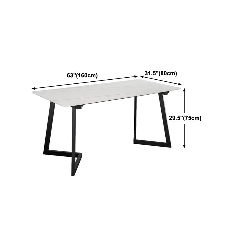 Modern Style Rectangle Dining Table Stone Dining Room Collection for Indoor