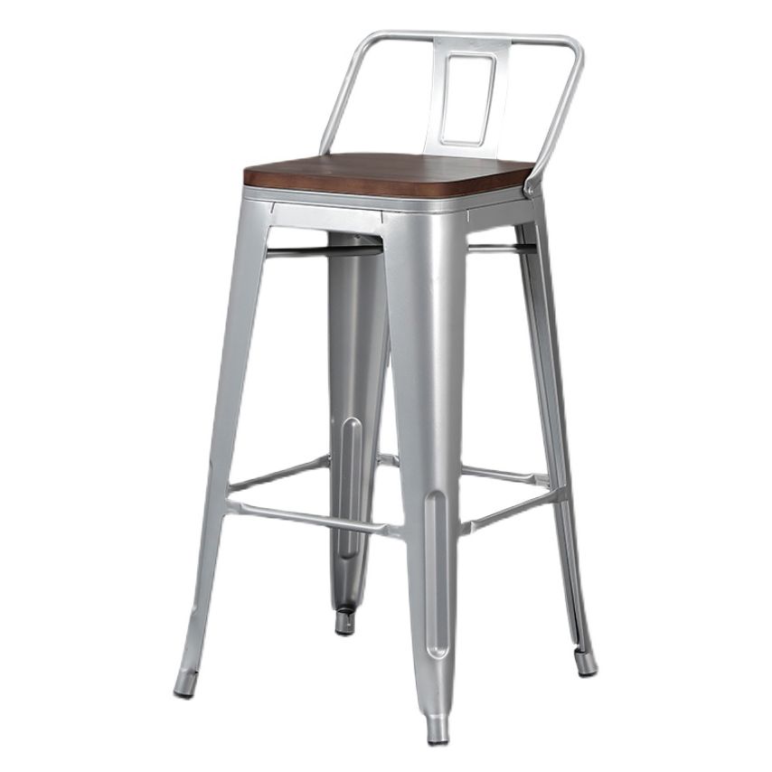 Tabouret de Bar en métal de Style industriel, tabouret de comptoir à siège carré pour Bar de cuisine