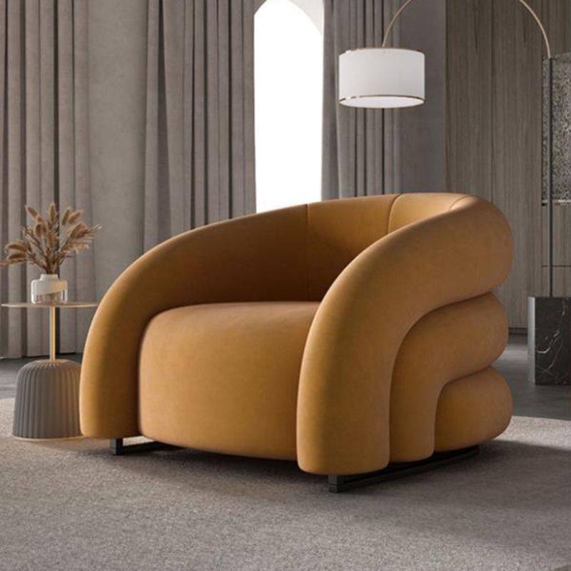 33.07" Wide Scandinavian Style Single Sofa Chair Microfiber Arm Chair